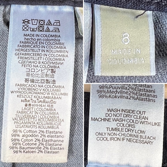 Michael Kors Izzy Skinny Jeans Dark Blue Size 8 Mid Rise Grommets New NWT - Picture 5 of 7